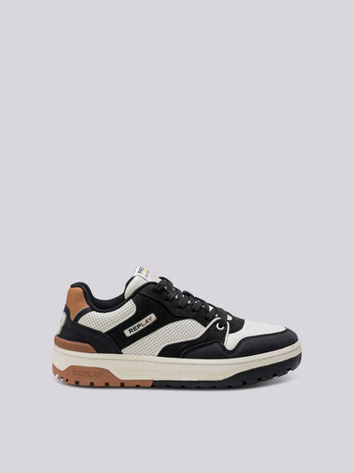 REPLAY GEMINI CIVIL LEATHER SNEAKERS WITH LACES